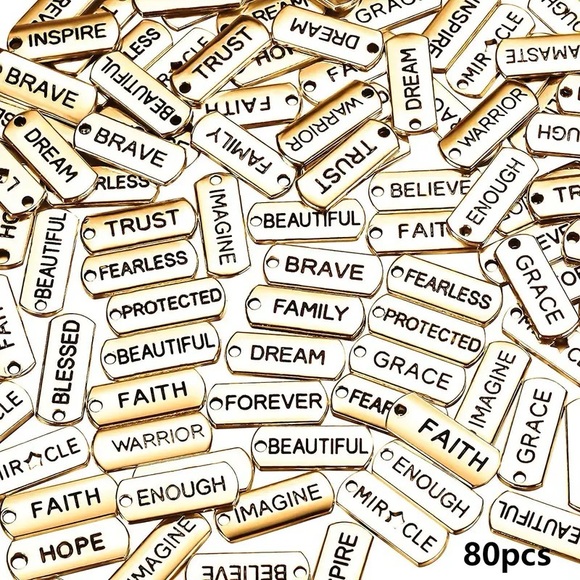 Pendants for necklaces white & gold colors - Picture 4 of 7